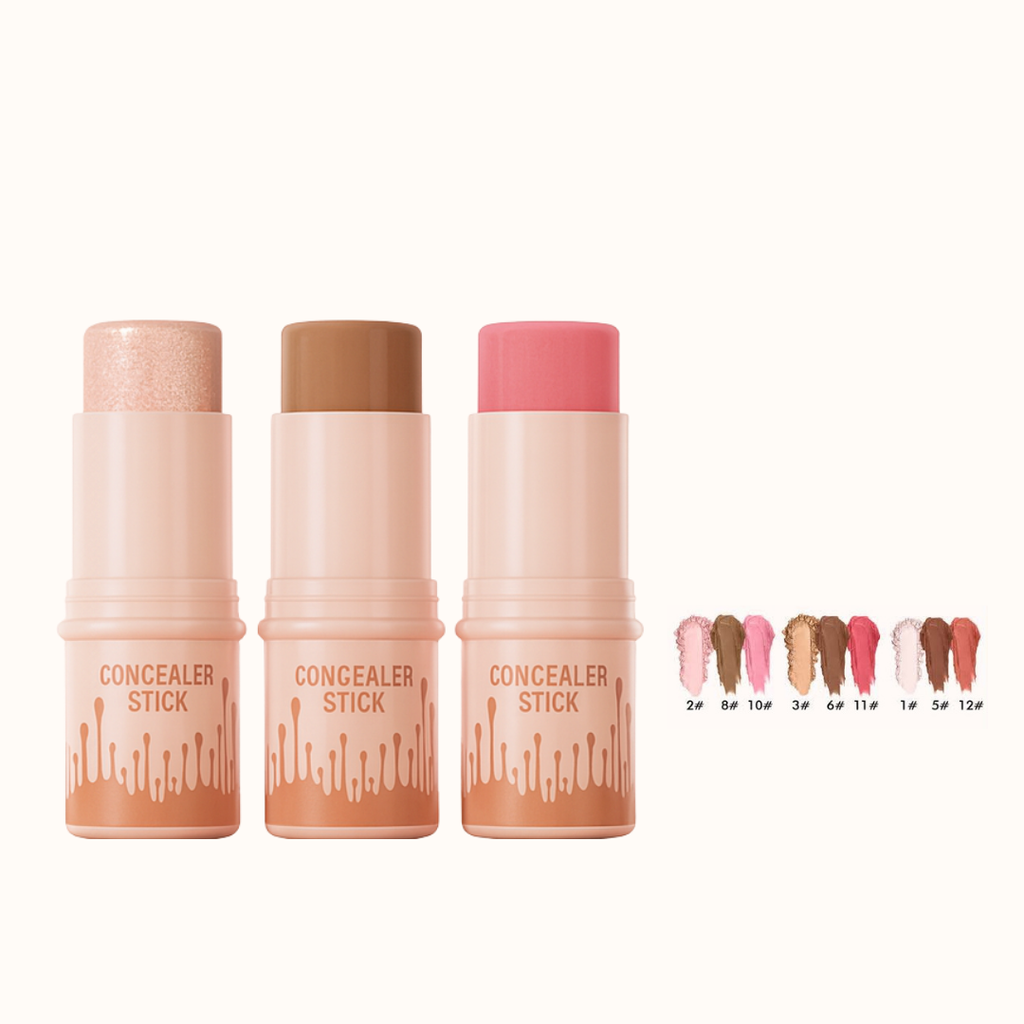 Highlighter, Contour, And Blush Stick Set (03#)